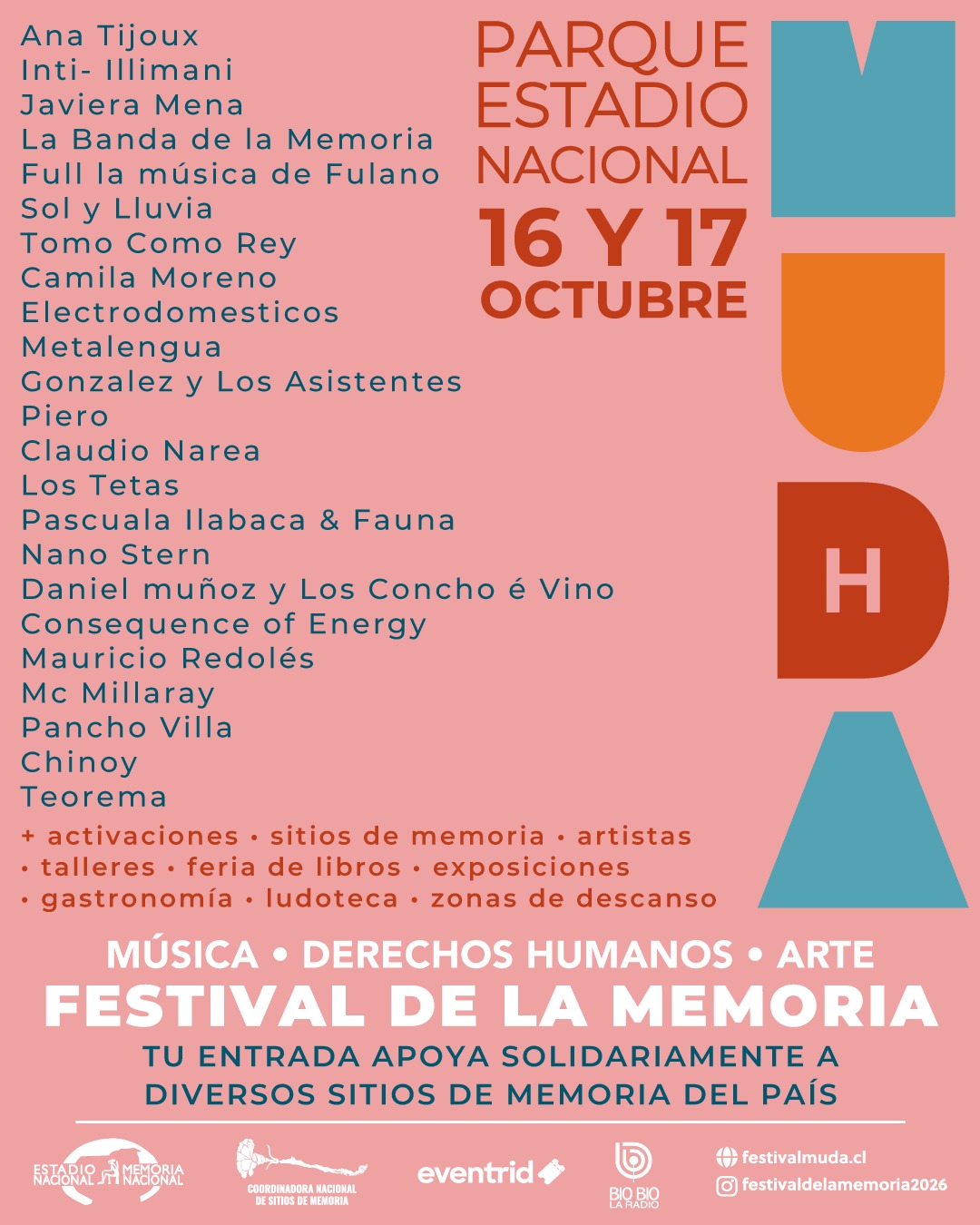 Festival MUDA cambia de fecha y se amplía a dos jornadas